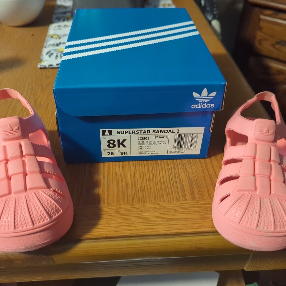 Adidas Kids Coral Superstar Sandals